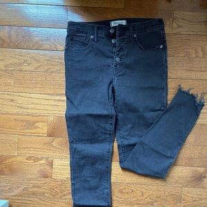 Madewell Sky-High Skinny Jean Distressed - Faded Black Wash - Size 26